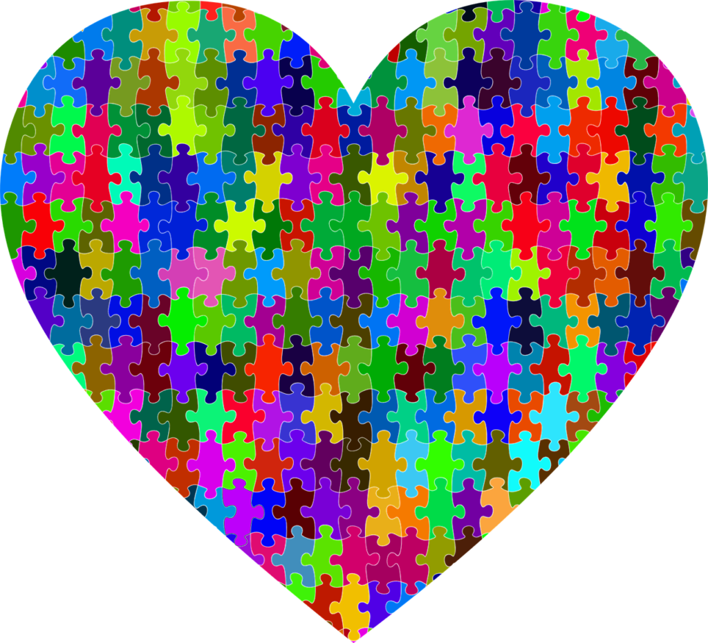 Image of a heart formed of puzzle pieces